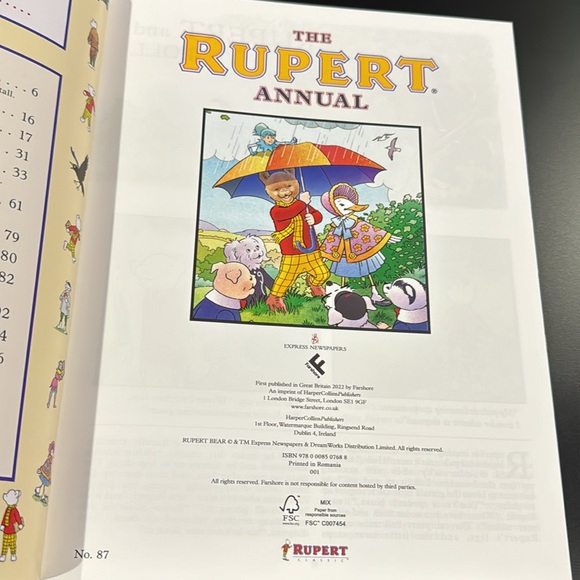 The Rupert Annual 2023 - Hardcover Children’s Book - Picture 6 of 8